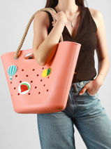 Schoudertas Tutti Frutti Le voyage en panier Roze tutti frutti PM986-vue-porte