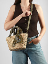Handtas Bandana Stro Le voyage en panier Groen bandana PM968-vue-porte