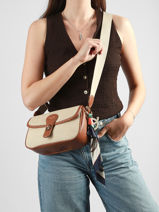 Cross Body Tas Cap Ferret David jones Beige cap ferret CM8321-vue-porte