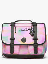 Boekentas Kinderen 3 Compartimenten Cameleon Roze vintage fantasy CA41