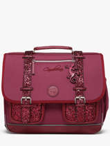 Boekentas Kinderen 3 Compartimenten Vintage Fantasy Cameleon Violet vintage fantasy CA41