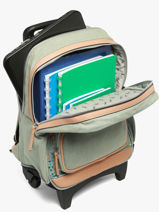 Rugzak Op Wieltjes 2 Compartimenten Vintage Fantasy Cameleon Groen vintage fantasy SR40-vue-porte