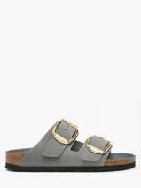 Slippers Uit Leder Birkenstock Grijs accessoires 1032071