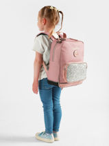 Rugzak 1 Compartiment Cameleon Roze vintage fantasy SD33-vue-porte