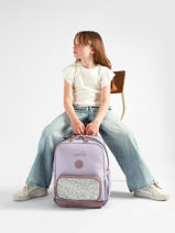 Rugzak 2 Compartimenten Cameleon Violet vintage fantasy SO40-vue-porte