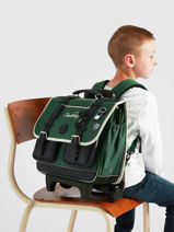 Boekentas Op Wieltjes 2 Compartimenten Vintage Urban Cameleon Groen vintage urban CR38-vue-porte
