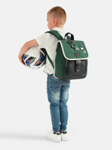 Rugzak 1 Compartiment Vintage Urban Cameleon Groen vintage urban SD30-vue-porte