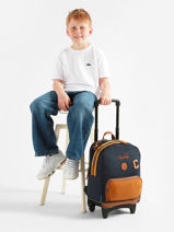 Rugzak Op Wieltjes 2 Compartimenten Vintage Urban Cameleon Blauw vintage urban SR40-vue-porte