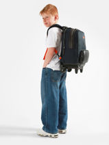 Rugzak Op Wieltjes 2 Compartimenten Cameleon Oranje vintage urban SR40-vue-porte