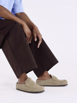 Mocassins Naples Uit Leder Birkenstock Bruin men 1029675-vue-porte