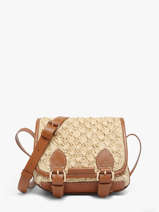 Cross Body Tas Loulou S Raffia En Leder Paul marius Beige raphia LOULSRAP