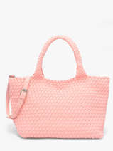 Handtas Tresse Nylon Knit & woven Roze tresse M2581
