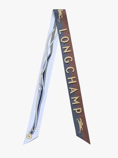 Longchamp Soie gots Sjaal Blauw
