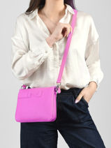 Cross Body Tas Milano Leder Nathan baume Roze n city 3-vue-porte