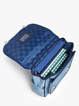 Boekentas 2 Compartimenten Caramel et cie Blauw fier GA-vue-porte