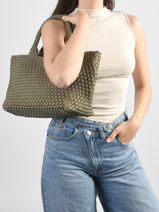 Handtas Tresse Nylon Knit & woven Groen tresse M2581-vue-porte