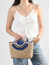 Cross Body Tas Monaco Stro Les tropeziennes Beige monaco TZ01-vue-porte