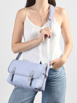 Cross Body Tas Loulou Lavande Leder Paul marius Blauw lavande LOULOLAV-vue-porte