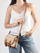 Cross Body Tas Loulou S Raffia En Leder Paul marius Beige raphia LOULSRAP-vue-porte