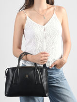 Handtas Th Essential Tommy hilfiger Zwart th essential AW18532-vue-porte