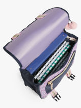Rugzak Op Wieltjes 2 Compartimenten Milky kiss Violet blossoming beauty 1472-vue-porte