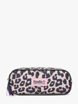 Pennenzak 2 Compartimenten Milky kiss Beige leopard luxe 1363