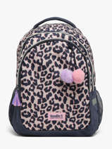 Rugzak 2 Compartimenten Milky kiss Beige leopard luxe 1361