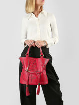 Handtas 150 Ans Lancel Rood 150 ans A14097-vue-porte