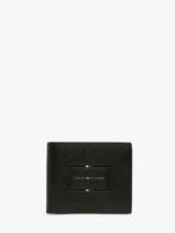 Portefeuille Leder Tommy hilfiger Zwart th foundation AM14506