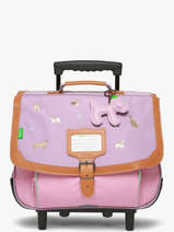 Boekentas Op Wieltjes 2 Compartimenten Tann's Violet les fantaisies f 42195