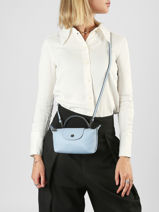 Longchamp Le pliage xtra Clutch Blauw-vue-porte