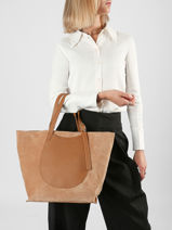 Longchamp Complice softy Schoudertas Bruin-vue-porte