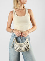 Cross Body Tas Gloss Miniprix Beige gloss F9921-vue-porte