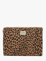Laptophoes Met 13" Laptopvak Hindbag Bruin leopard LE