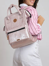 Adventurer Medium - Personaliseerbare Rugzak Cabaia Roze adventurer BAGS-vue-porte