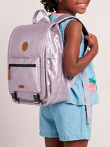 Rugzak 2 Compartimenten Cabaia Violet school L-vue-porte
