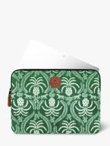 Laptophoes Met 14" Laptopvak Cabaia Groen accessoire SLEEVE14-vue-porte