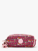Pennenzak 3 Compartimenten Back To School Kipling Roze back to school KI3560