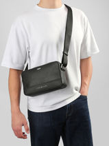 Cross Body Tas Tommy hilfiger Zwart central AM14435-vue-porte