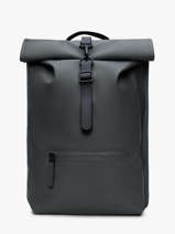 Rolltop Rucksack - Rugzak 1 Compartiment Met 14" Laptopvak Rains Grijs city 13320