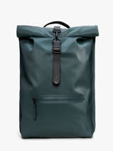 Rolltop Rucksack - Rugzak 1 Compartiment Met 14" Laptopvak Rains Blauw city 13320