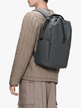 Clip Front Backpack - Rugzak 1 Compartiment Met 16" Laptopvak Rains Grijs city 14890-vue-porte
