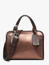 Handtas Vintage Leder Paul marius Bruin vintage S