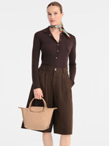 Longchamp Le pliage one Handtas Beige-vue-porte