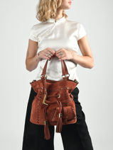 Handtas 150 Ans Lancel Bruin 150 ans A14099-vue-porte