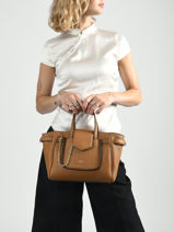Handtas Thea Leder Lancel Bruin thea A14221-vue-porte