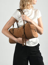 Schoudertas Dryden Lauren ralph lauren Bruin dryden 31P11777-vue-porte