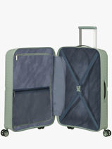 Harde Reiskoffer Airconic American tourister Groen airconic 88G002-vue-porte