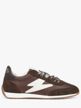 Sneakers June Uit Leder Semerdjian Bruin women JUNEE278