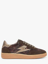 Sneakers Uit Leder Semerdjian Groen women LEEE445